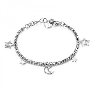 Brosway Silver Star and Moon Charm Bracelet